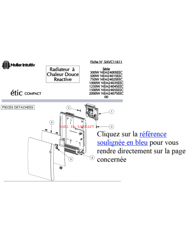 Pièces détachées pour Etic Compact -...