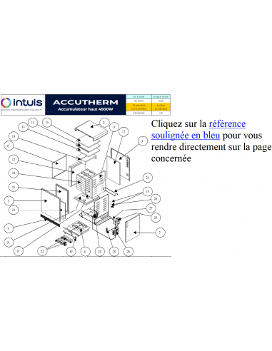 Pièces détachées pour Accutherm Haut...